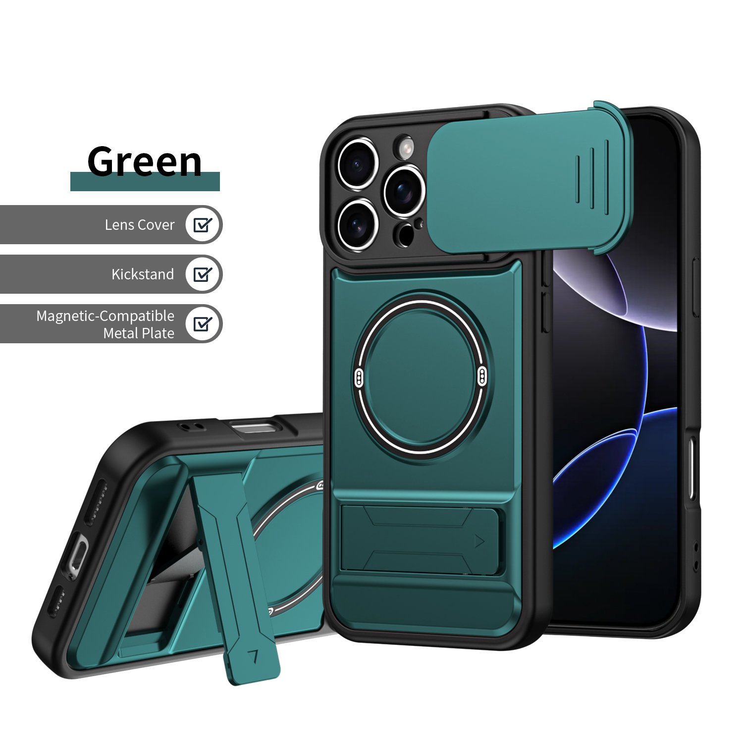 Magnetic Cases — Ring Stand & Lens-Cover Cases | Haoying