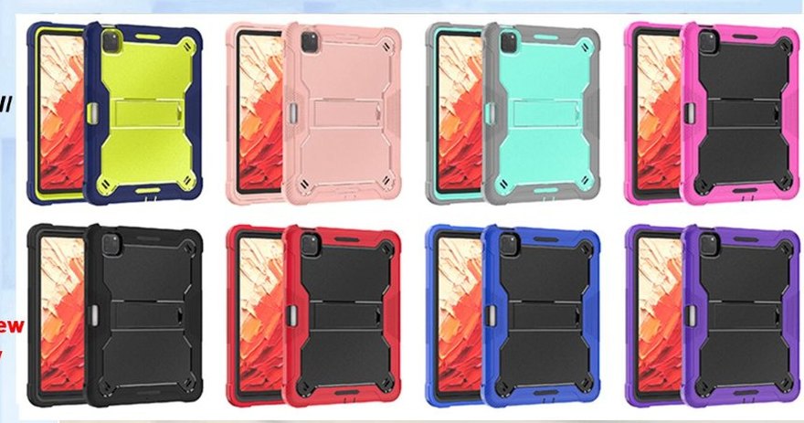 TJZA robot-armor tablet cases in eight colors with folding back stand